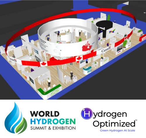 Computer-generated rendering of the World Hydrogen 2024 Summit & Exhibition.